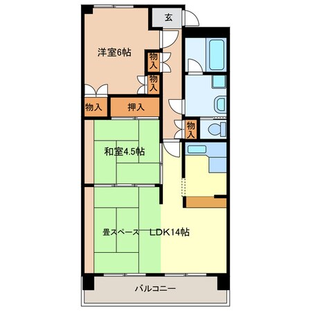 高雄ハイツの物件間取画像